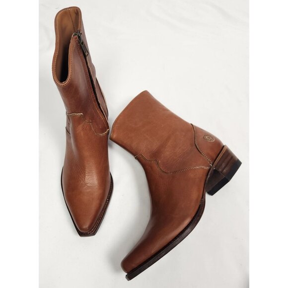 Ranch Road Boots Women's Sz. 9D Scarlett Zip Cognac Western Boots - Picture 2 of 12
